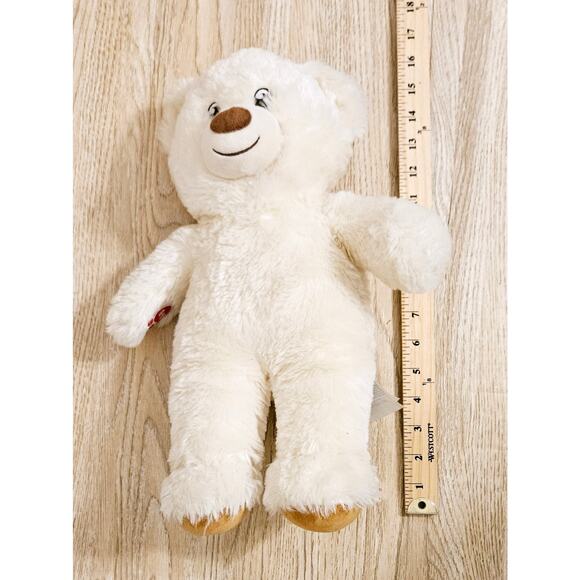 Build-A-Bear White/Cream Teddy Bear w/ Brown Nose 16" Stuffed Animal Plush Toy - Picture 5 of 6